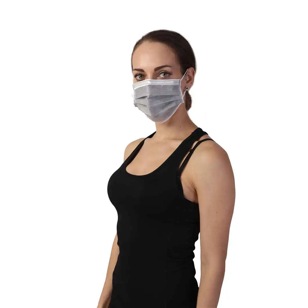 Nonwoven Four Layer Disposable Materials Anti-Dust Activated Carbon Breathable Isolation Protective Face Dust Mask